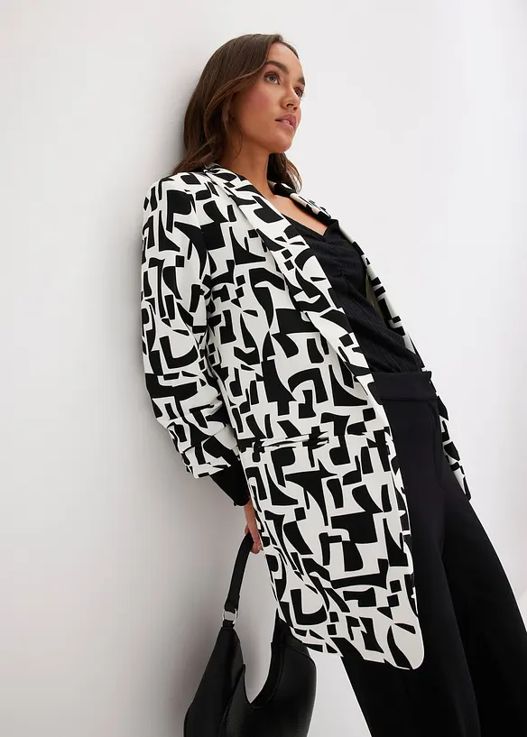 Lange blazer met print, bonprix