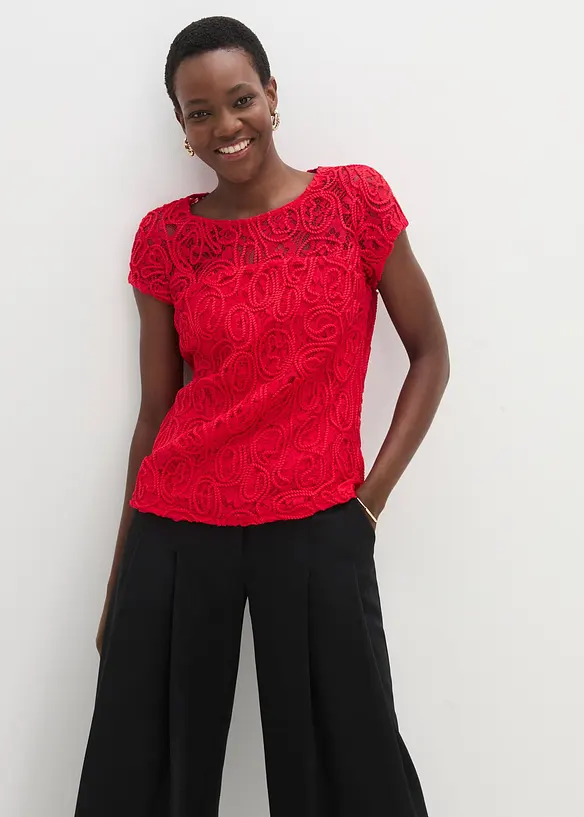 Blouse van koordkant, bonprix