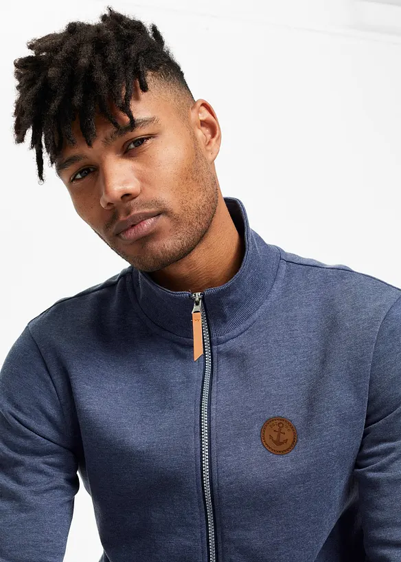 Sweatvest met opstaande kraag, bonprix
