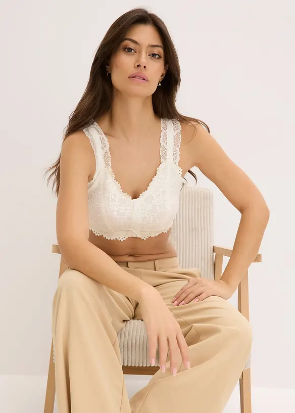 Bralette zonder beugels met comfortabele sluiting voorop, bonprix