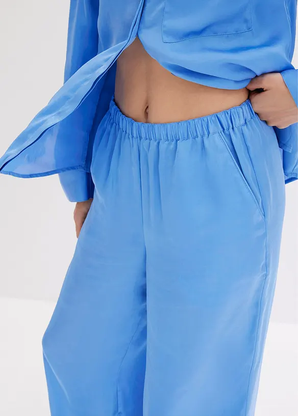 Oversized pyjama van satijn, bonprix