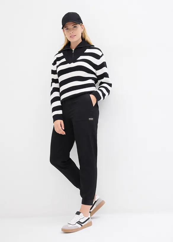 Twill broek met comfortband, bonprix
