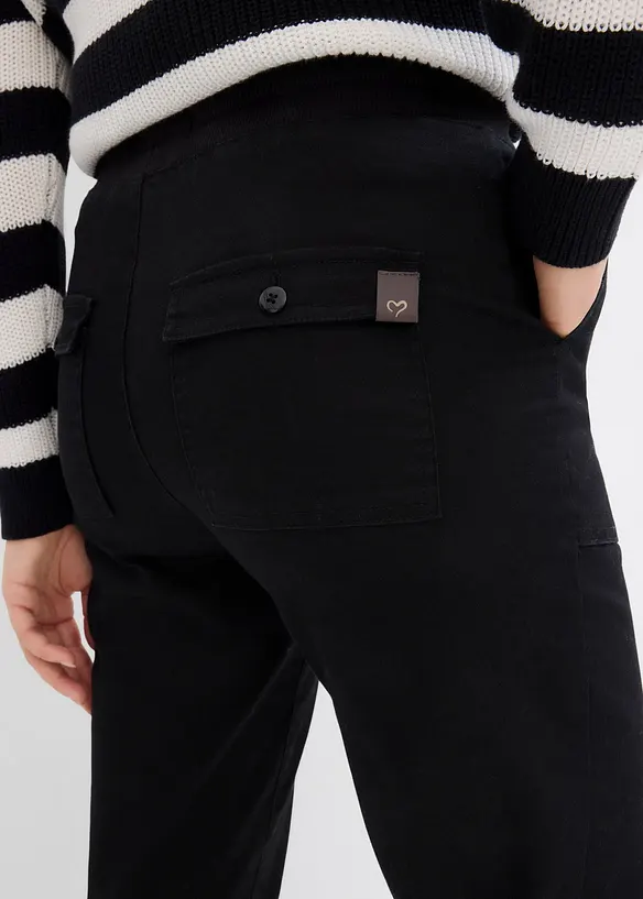 Twill broek met comfortband, bonprix