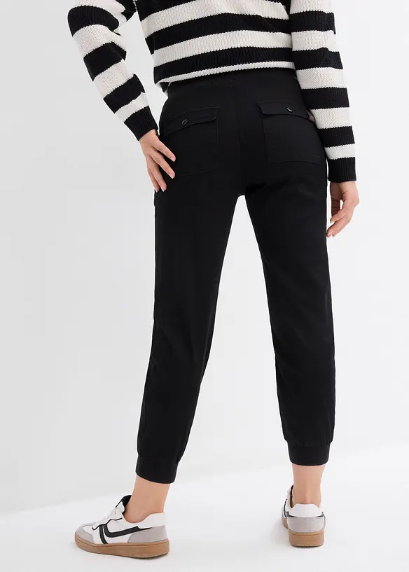 Twill broek met comfortband, bonprix