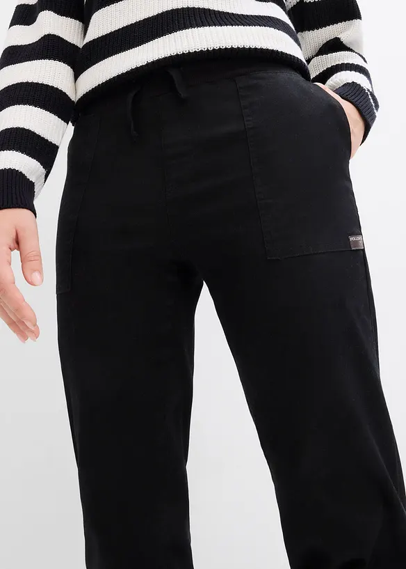 Twill broek met comfortband, bonprix