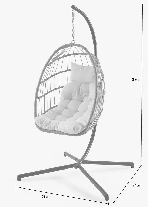 Hangstoel met voet, bonprix