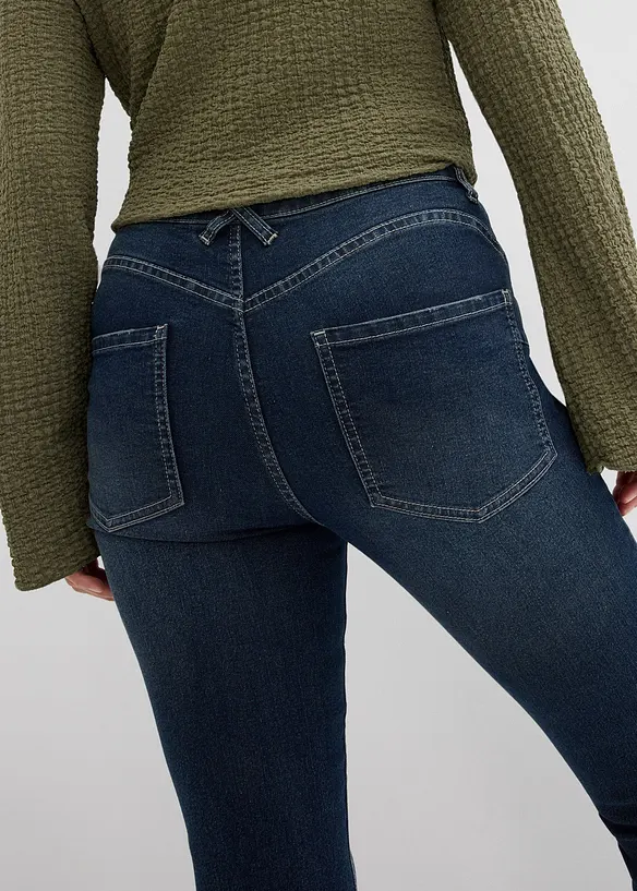 Skinny stretch jeans, mid waist, bonprix