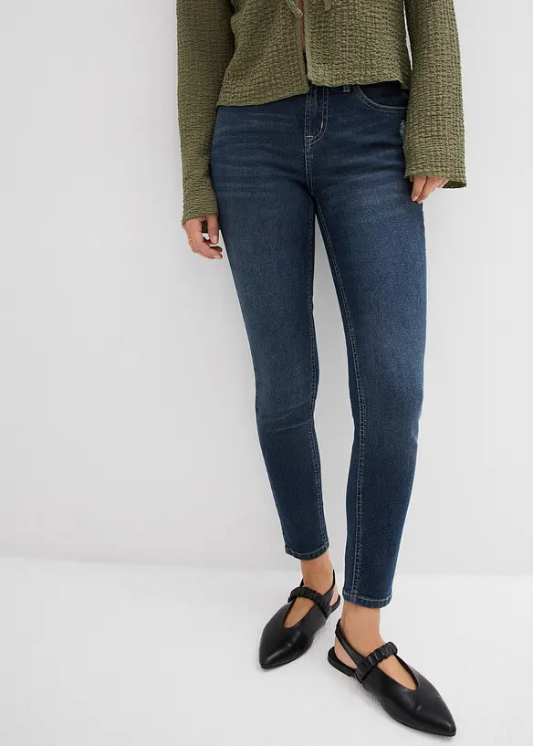 Skinny stretch jeans, mid waist, bonprix