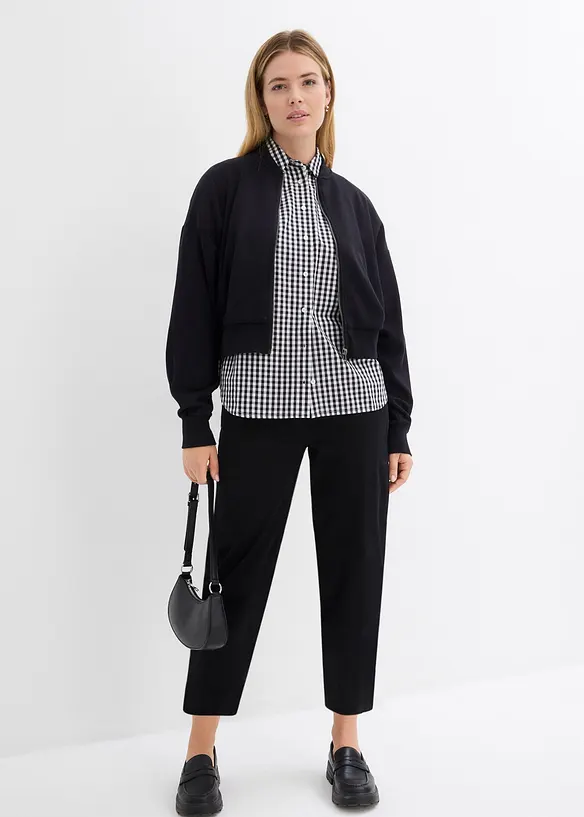 Slip-on broek van katoenmix, bonprix