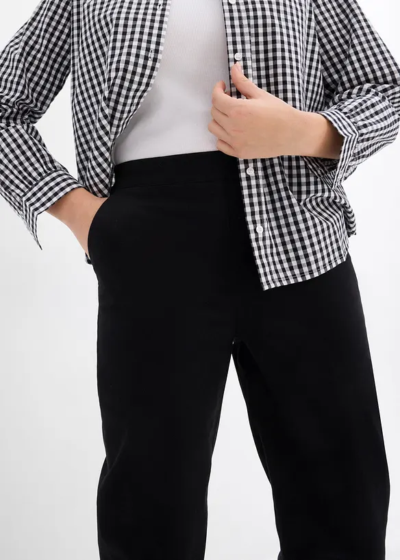 Slip-on broek van katoenmix, bonprix