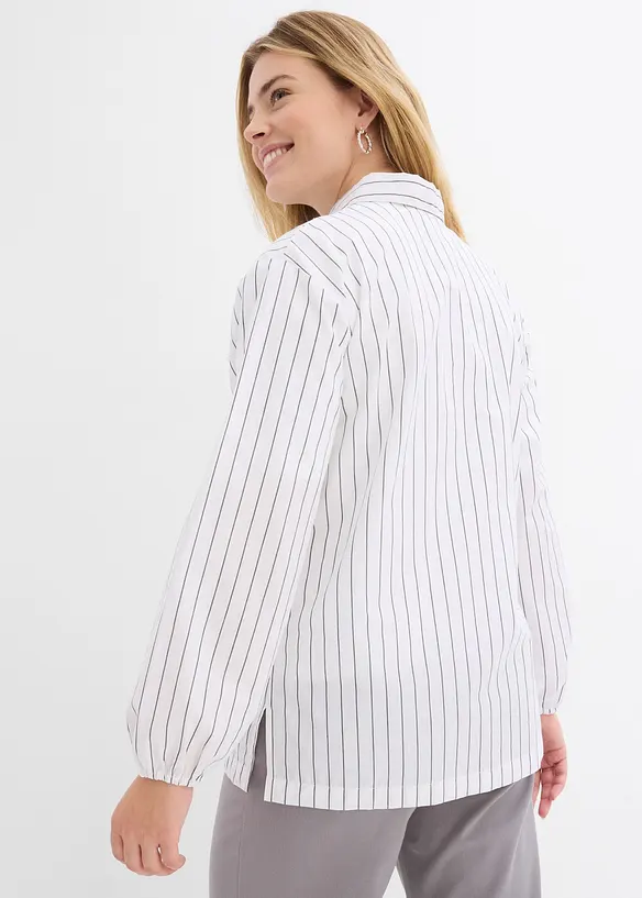 Oversized oberhemdblouse van popeline, bonprix