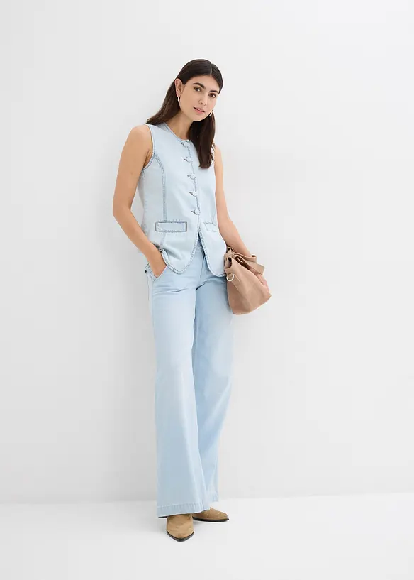 Wide leg jeans, high waist, super soft, bonprix