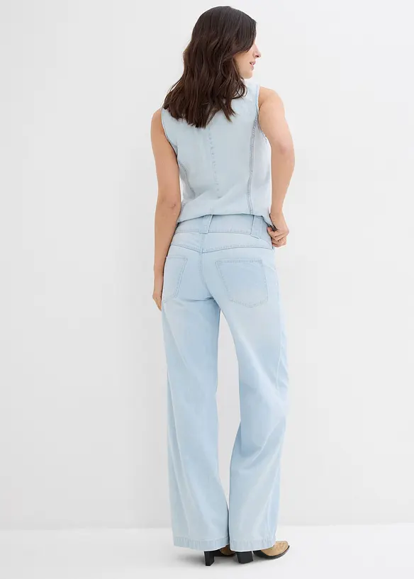 Wide leg jeans, high waist, super soft, bonprix