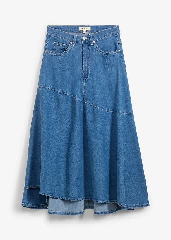 Midi spijkerrok, hight waist, bonprix