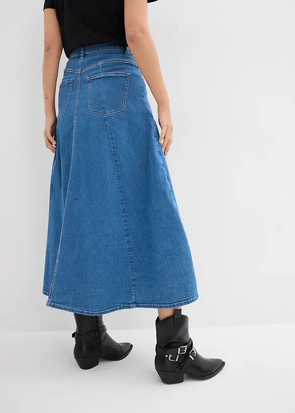 Midi spijkerrok, hight waist, bonprix