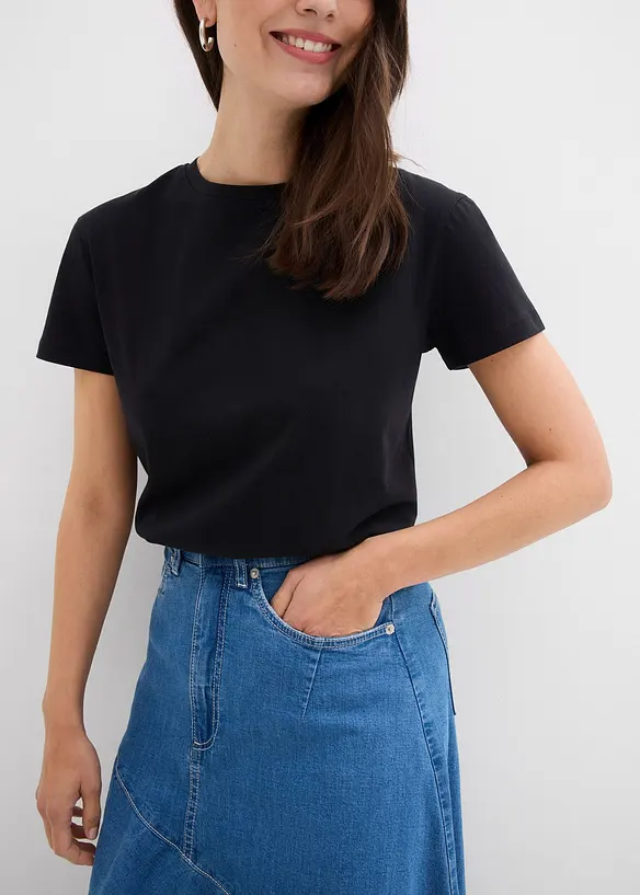 Midi spijkerrok, hight waist, bonprix