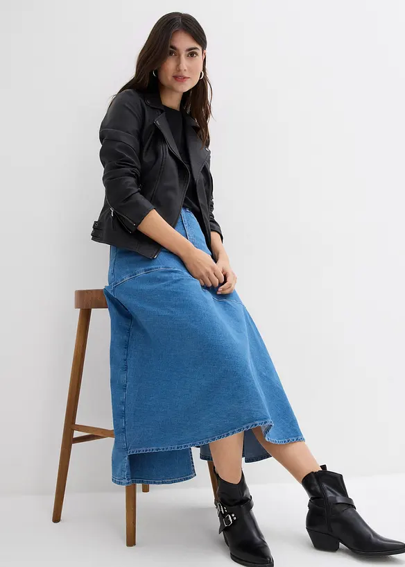 Midi spijkerrok, hight waist, bonprix