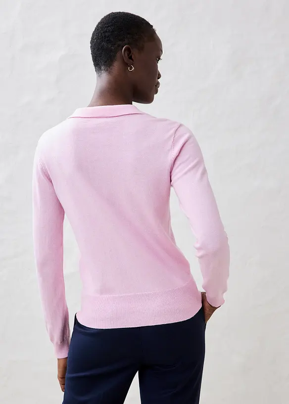 Polo trui met zijde, bonprix