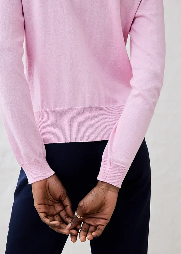 Polo trui met zijde, bonprix