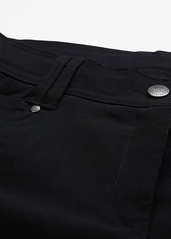 Bengaline stretch broek met comfortband, straight, bonprix