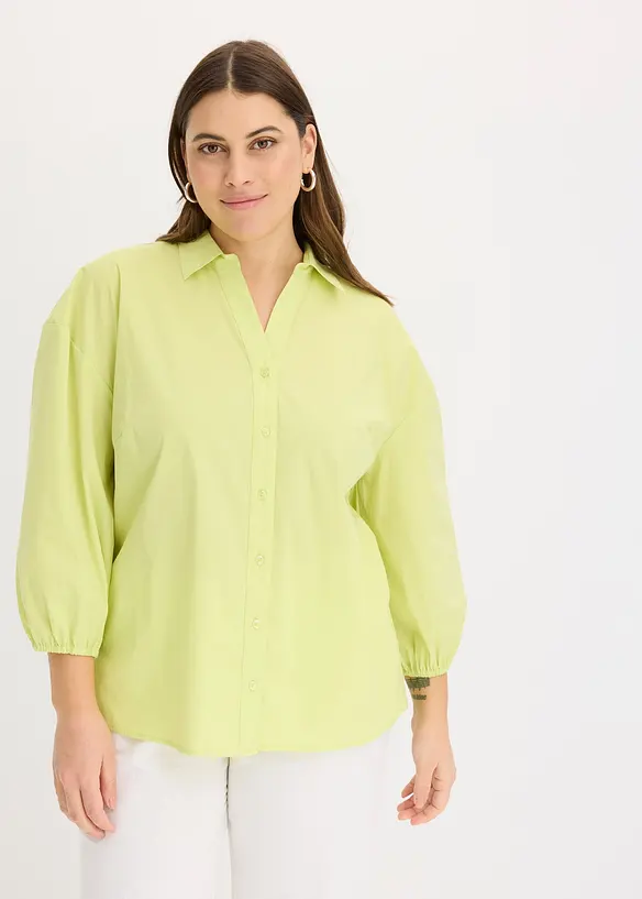 High-low blouse met ballonmouwen, bonprix