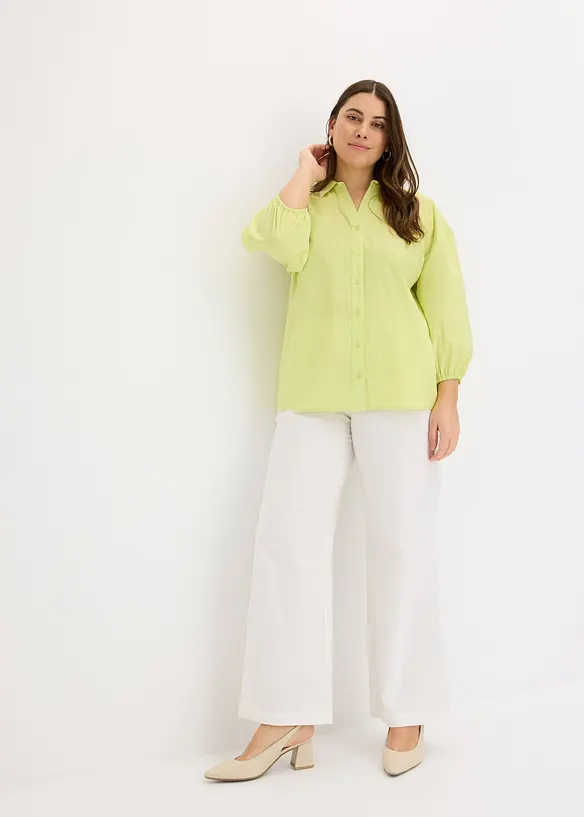 High-low blouse met ballonmouwen, bonprix