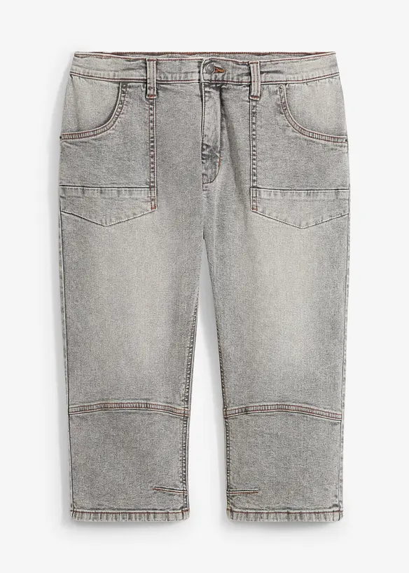 Regular fit 3/4 stretch jeans, straight, bonprix