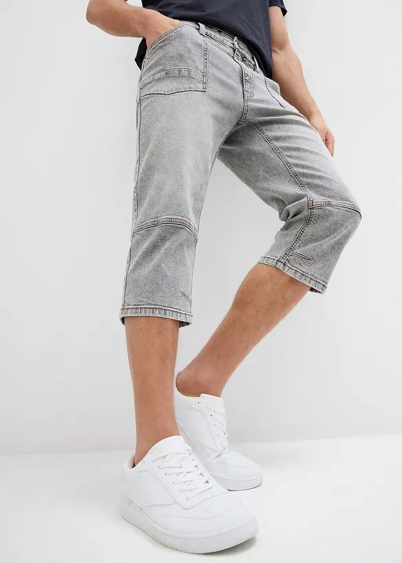 Regular fit 3/4 stretch jeans, straight, bonprix