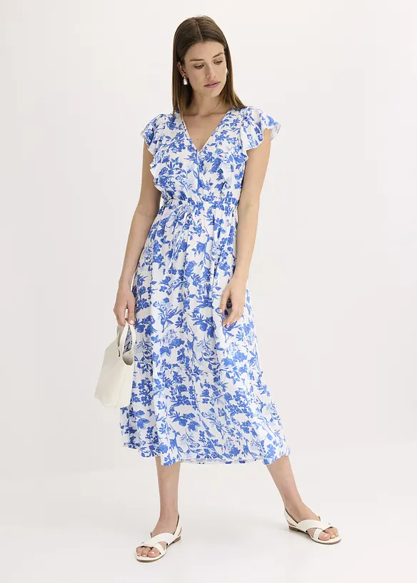 Midi jurk van soepele viscose, bonprix