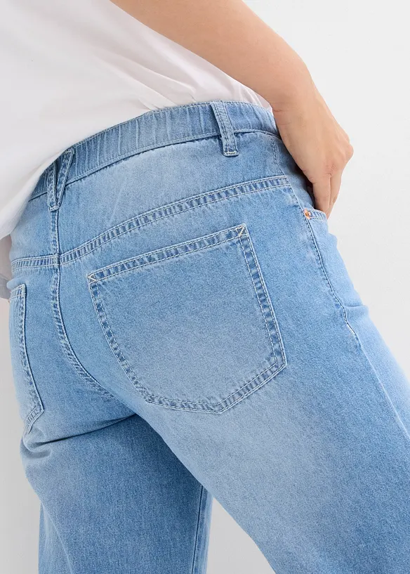 Straight jeans mid waist, low stretch cropped, bonprix