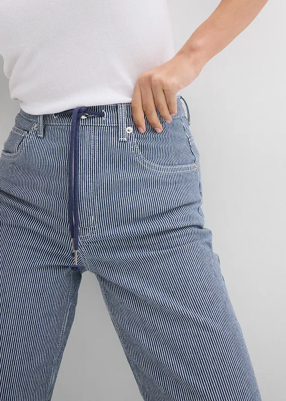 Straight jeans, high waist, gestreept, bonprix