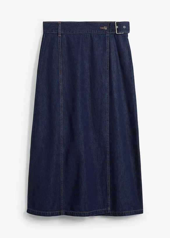 Spijkerrok in wikkellook, super soft, bonprix