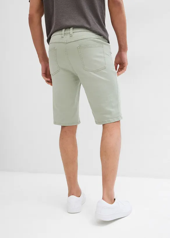 Jeans bermuda met print, regular fit, bonprix