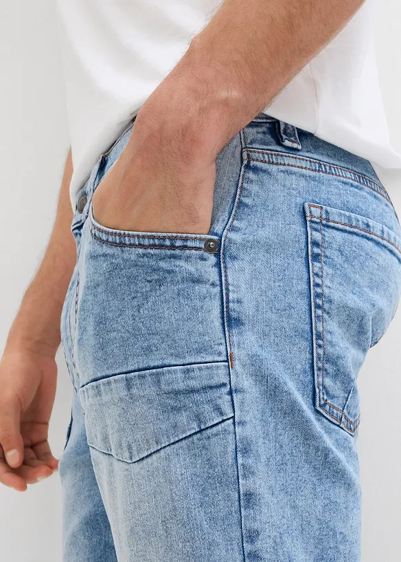 Regular fit 3/4 stretch jeans, straight, bonprix