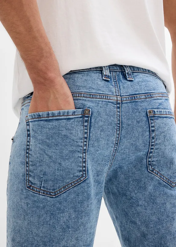 Regular fit 3/4 stretch jeans, straight, bonprix