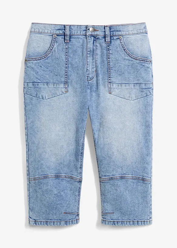 Regular fit 3/4 stretch jeans, straight, bonprix