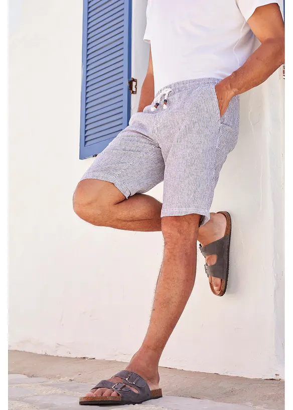 Bermuda met linnen, regular fit, bonprix
