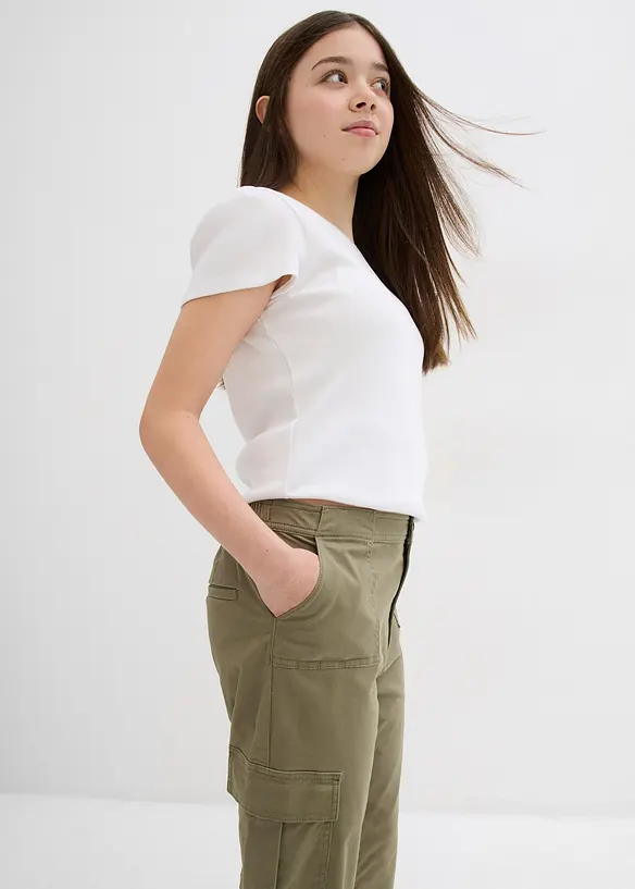 Cargo broek met opgezette zakken, bonprix