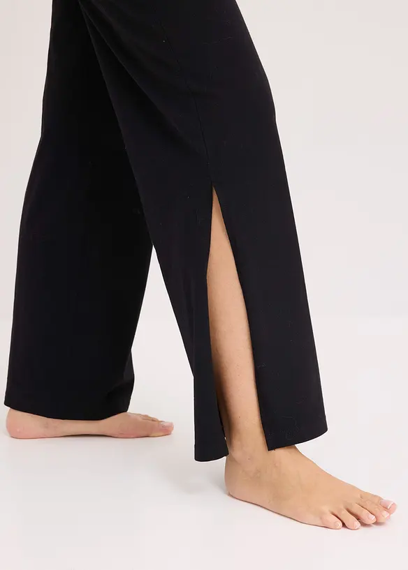 Loungewear broek met zijsplit, bonprix