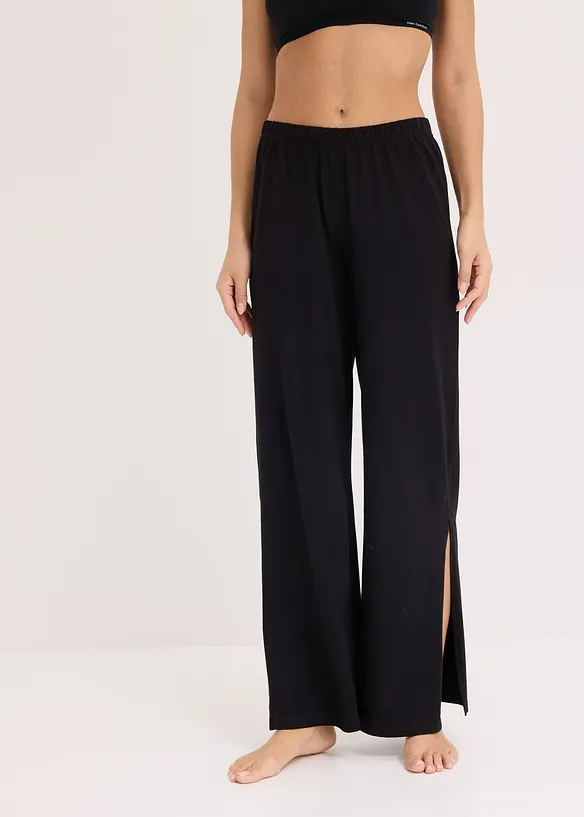 Loungewear broek met zijsplit, bonprix