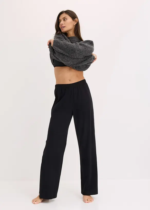 Loungewear broek met zijsplit, bonprix