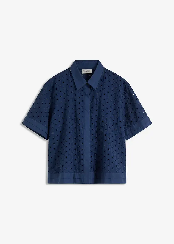 Blouse met broderie, bonprix