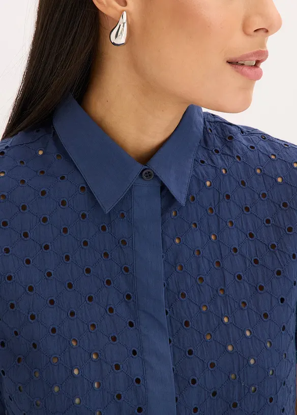 Blouse met broderie, bonprix