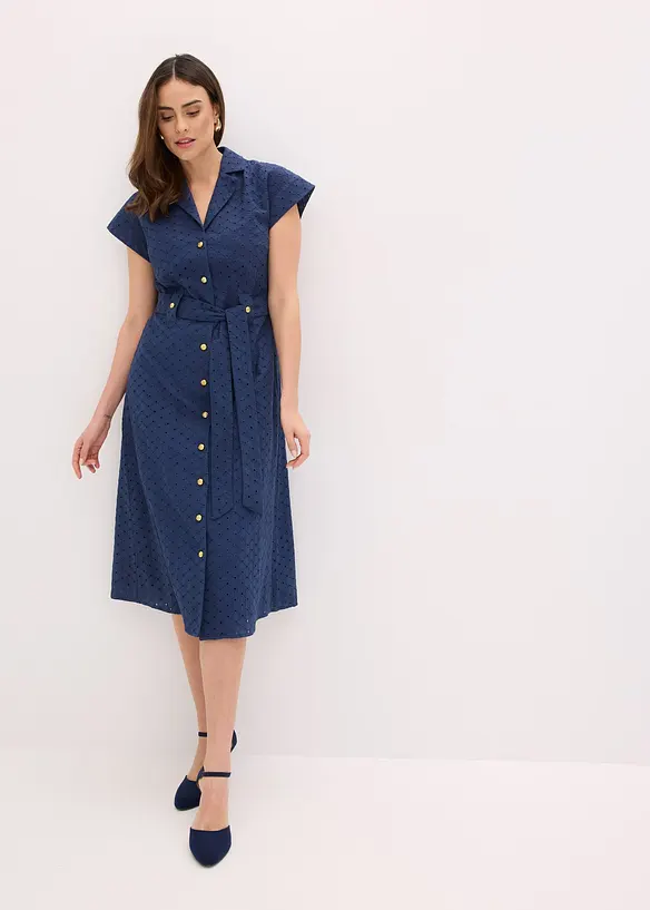 Overhemdjurk met broderie anglaise, bonprix