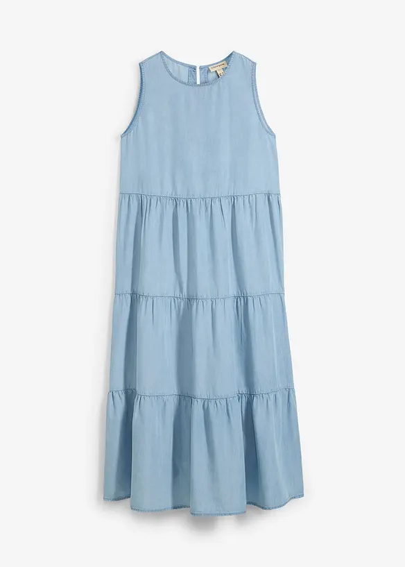 Midi jurk van gladde Lyocell, bonprix