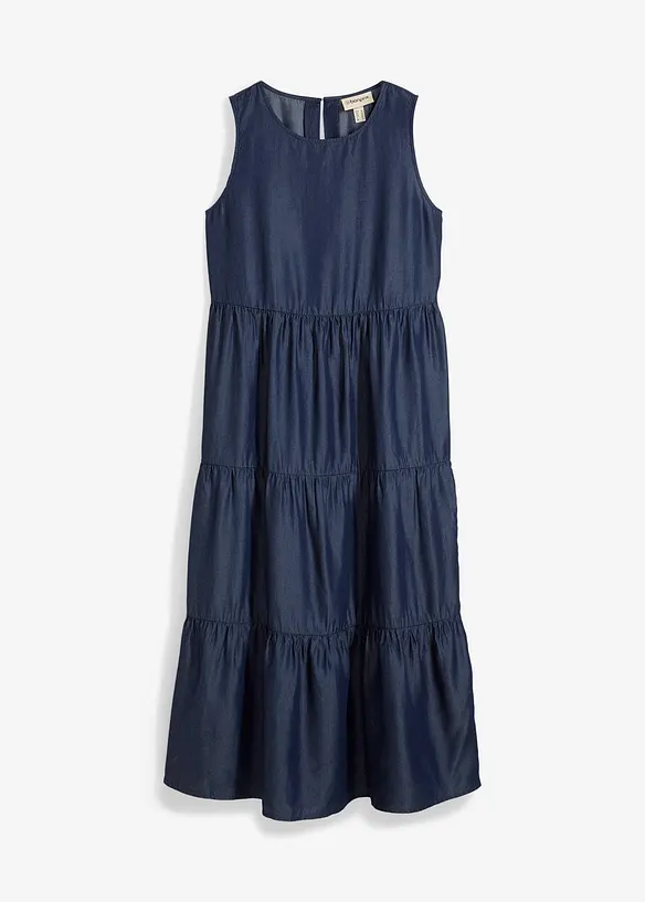 Midi jurk van gladde Lyocell, bonprix