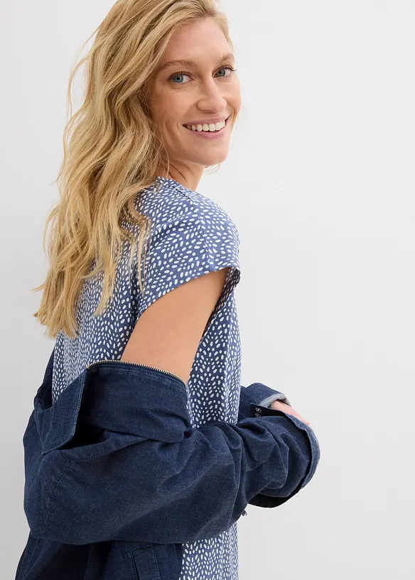 Jersey jurk met koorddetail, bonprix