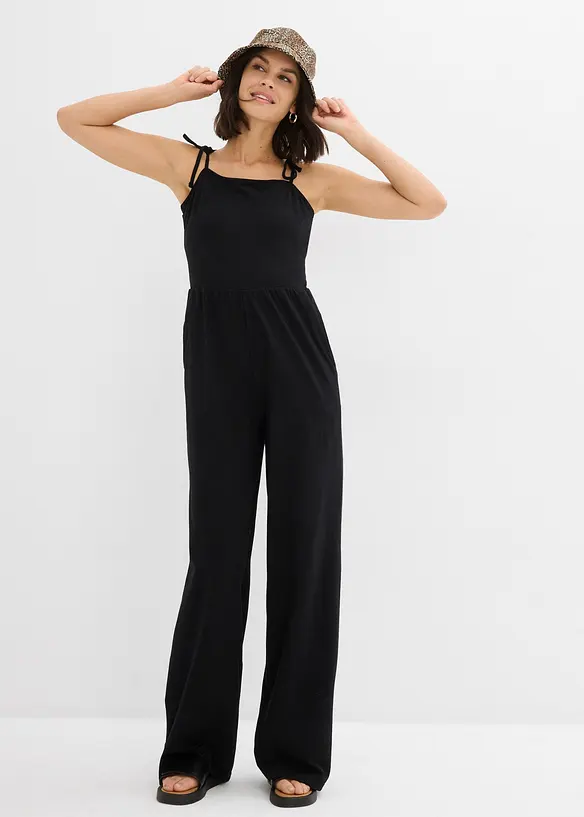 Jersey jumpsuit met spaghettibandjes, bonprix