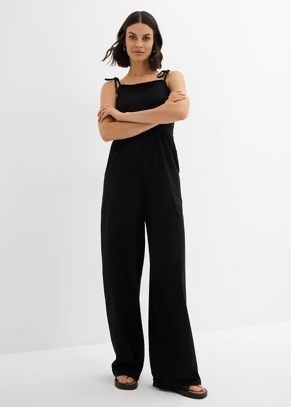 Jersey jumpsuit met spaghettibandjes, bonprix