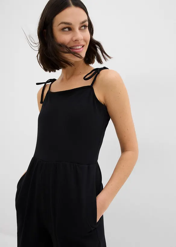 Jersey jumpsuit met spaghettibandjes, bonprix